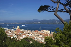 View over old town, Saint-Tropez, Var, Provence-Alpes-Cote d Azur, France, Mediterranean, Europe