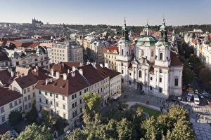 Old Town Square Prints: View over the Old Town Square (Staromestske namesti) to St