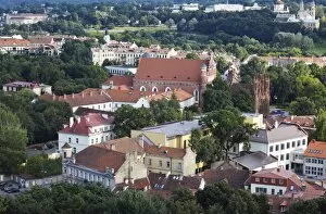 Images Dated 8th August 2009: View of Old Town with St. Annes Church, Vilnius, Lithuania, Baltic States, Europe