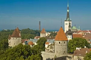 View over the Old Town of Tallinn, UNESCO World Heritage Site, Estonia