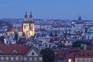 Tyn Cathedral Prints: View over the Old Town with Tyn Cathedral (Church of Our Lady Before Tyn)