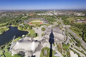 Olympic Stadium Prints: View from Olympic Tower (Olympiaturm) at Olympic stadium at Olympic Park, Munich