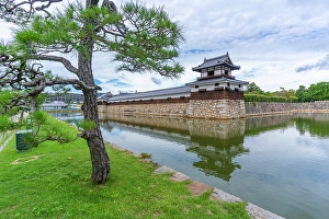 Moated Prints: View of Omotegomon (Main Gate) and moat