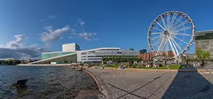 Ferris Wheel Prints: View of Opera Beach, ferris wheel and Opera House on a sunny day