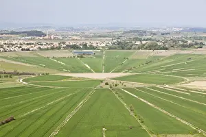 Farm Land Prints: View from the Oppidum d Enserune of the Etang de Montady near Beziers