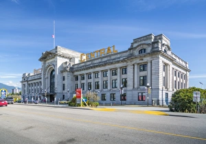 Canadian Culture Prints: View of Pacific Central Station, Vancouver, British Columbia, Canada, North America