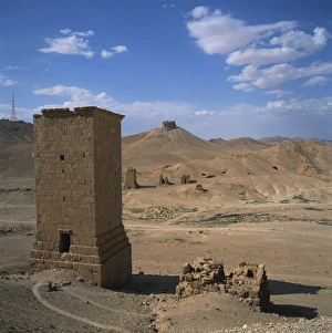 Palmyra Prints: View over the Palmyrene Tower Tombs