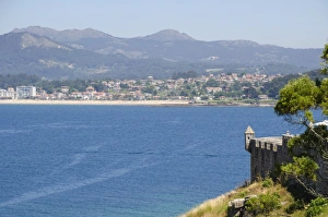 Galicia Prints: View from the Parador de Baiona, Baiona, Pontevedra, Galicia, Spain, Europe