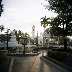 Cienfuego Prints: View across Parc Central, Cienfuegos, Cuba, West Indies, Central America