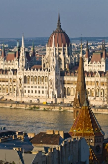 View of the Parliament Building, Budapest, Hungary, Europe