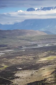 View of the Patagonian steppe, Torres del Paine National Park, Patagonia, Chile