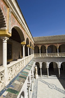 Pedestal Prints: View of the Patio Principal in Casa de Pilatos