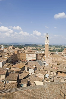 View of the Piazza del Campo and the Palazzo Pubblico