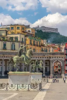 Urban Space Prints: View of Piazza del Plebiscito and Sant'Elmo castle in background