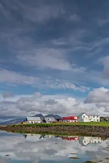 Southeast Prints: A view of picturesque Hofn i Hornafiroi along the remote southeastern coast of Iceland