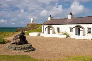 United Prints: View of pilots cottages