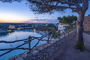 Menorca Prints: View of Platja de Cala Galdana at dusk in Cala Galdana
