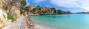 Terracotta Prints: View of Platja de Portocristo beach