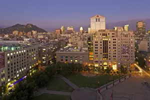 Santiago Prints: View across the Plaza de la Constitucion