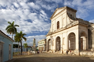 The Caribbean Prints: View across Plaza Mayor towards Iglesia de la Santisima Trinidad, the Museo Romantico