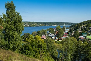 View over Plyos and the Volga River, Golden Ring, Russia, Europe