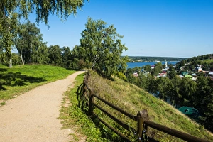 View over Plyos and the Volga River, Golden Ring, Russia, Europe