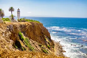 Palos Verdes Prints: View of Point Vicente Lighthouse, Rancho Palos Verdes, California, United States of