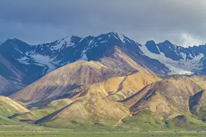 Lookout Prints: View of the Polychrome Mountains from lookout point on the park road inside Denali National Park and Preserve