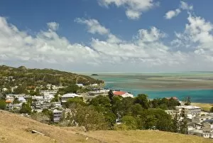 View of Port Mathurin, capital of the island of Rodrigues, Mauritius, Indian Ocean