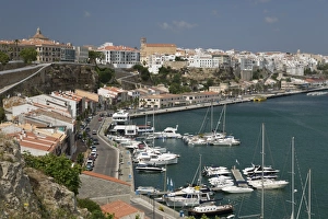 Menorca Prints: View over port and old town, Mahon, Menorca, Balearic Islands, Spain, Mediterranean