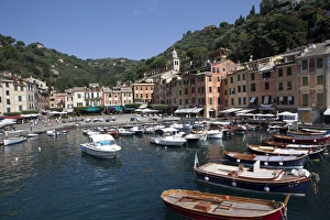 Portofino Prints: View of Portofino, Liguria, Italy, Mediterranean, Europe