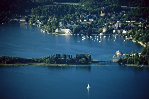 Carinthia Prints: View of Portschach, Lake Worther, Carinthia, Austria, Europe