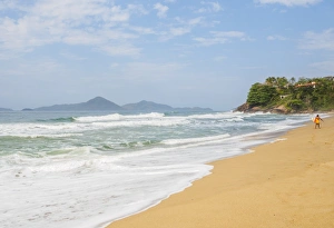Praia Vermelha Prints: View of the Praia Vermelha, Ubatuba, State of Sao Paulo, Brazil, South America