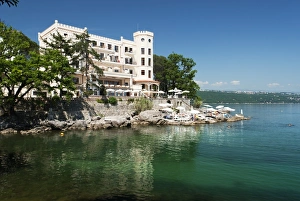 Kvarner Gulf Prints: View along promenade, Opatija, Kvarner Gulf, Croatia, Adriatic, Europe