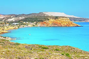 Scenic Landscape Prints: View of Provatas bay, Milos Island, Cyclades Islands, Greek Islands, Greece, Europe