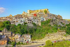 Residences Prints: View of Ragusa Ibla historic town showcasing its buildings and landscape in Sicily