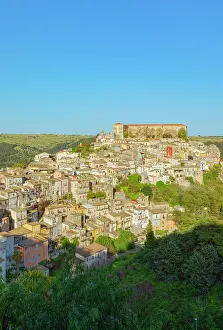Province Prints: View of Ragusa Ibla showing its buildings and natural landscape in Ragusa province
