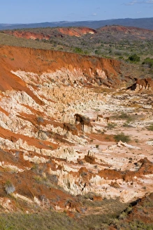 Images Dated 30th August 2008: View over the Red Tsingys, sandstone formations, near Diego Suarez (Antsiranana)