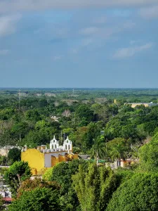 Charming Prints: View towards the Remedios Church, Izamal, Yucatan State, Mexico