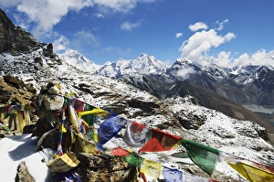 Hanging Prints: View from Renjo Pass of Everest Himalayan Range
