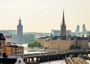 Stockholm Prints: View towards the Riddarholmen Church and City Hall