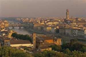Arno Prints: View over the River Arno and city skyline