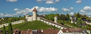 Thun Prints: View over the River Rhine to the Old Town, Schaffhausen, Switzerland, Europe
