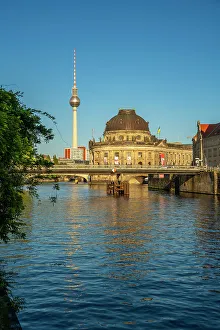 River Spree Prints: View of River Spree and Bode Museum