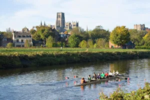 Sport Prints: View across the River Wear to Durham Cathedral
