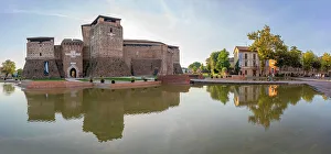 Rimini Prints: View of Rocca Malatestiana from Piazza Malatesta, Rimini, Emilia-Romagna, Italy, Europe