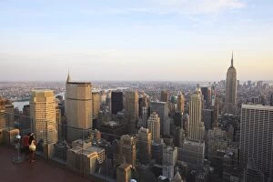 Images Dated 26th May 2009: View from the top of the Rockefeller Center of Lower Manhattan and the Empire State Building