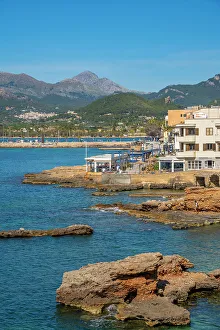 Clear Skies Prints: View of rocky shoreline and the sea at Port d'Andratx