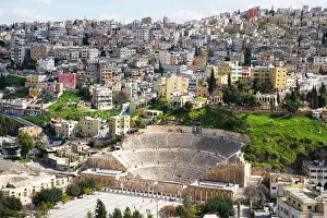 Public Spaces Prints: View of the Roman theatre and the South-East districts from the top of the Citadel hill