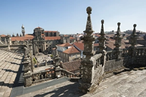 View from the roof of the Cathedral of Santiago de Compostela, UNESCO World Heritage Site